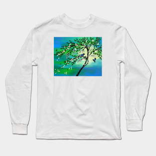 Green and birds Long Sleeve T-Shirt